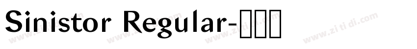 Sinistor Regular字体转换